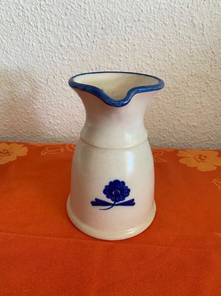 Juego de jarra y fuente de cerámica antigua 💎