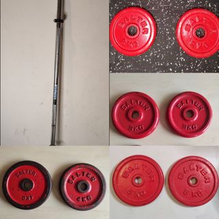 ✅ BARRA SALTER 1.50 + 30KG DISCOS SALTER