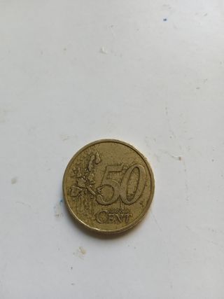 Moneda aenta Grecia 50cm 2002 con f en estrella