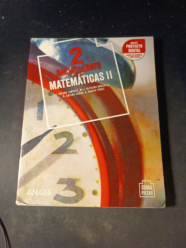 Libro Matemáticas 2°Bachillerato