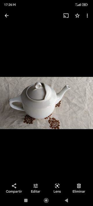 Tetera y lechera porcelana