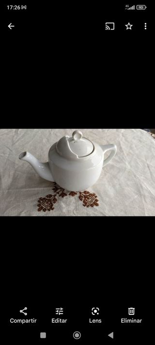 Tetera y lechera porcelana