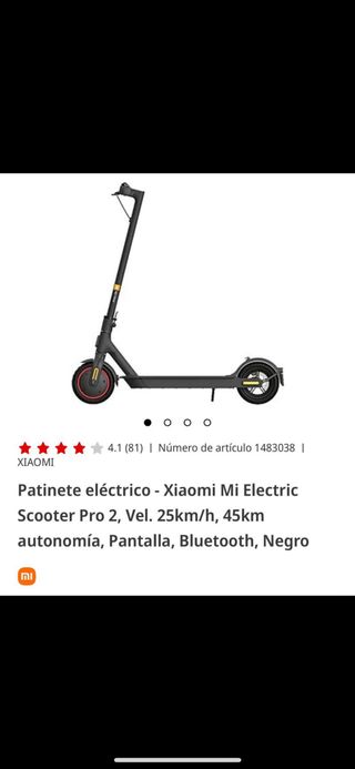 patinete eléctrico xiaomi pro 2