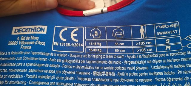 Chaleco salvavidas talla S