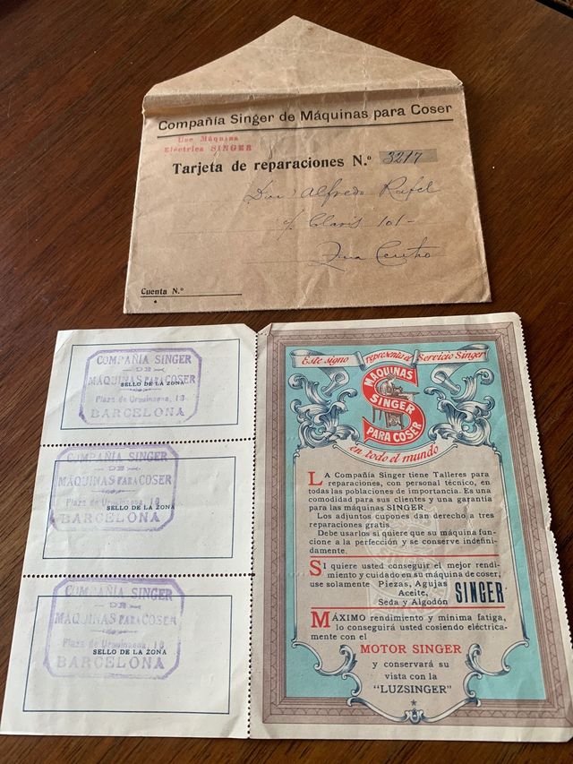 Documentos Singer maquina de coser