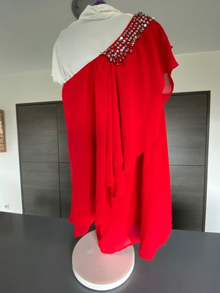 Vestido fiesta corto asimétrico Almatrichi 40