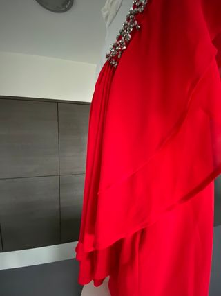 Vestido fiesta corto asimétrico Almatrichi 40