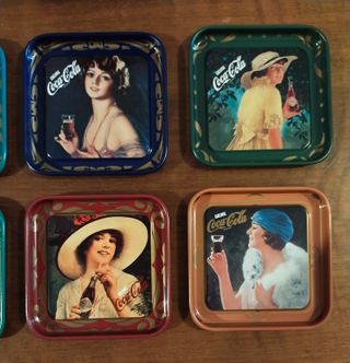 Set di 6 sottobicchieri Coca Cola vintage