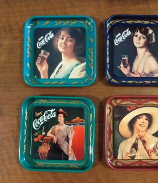 Set di 6 sottobicchieri Coca Cola vintage