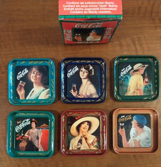 Set di 6 sottobicchieri Coca Cola vintage