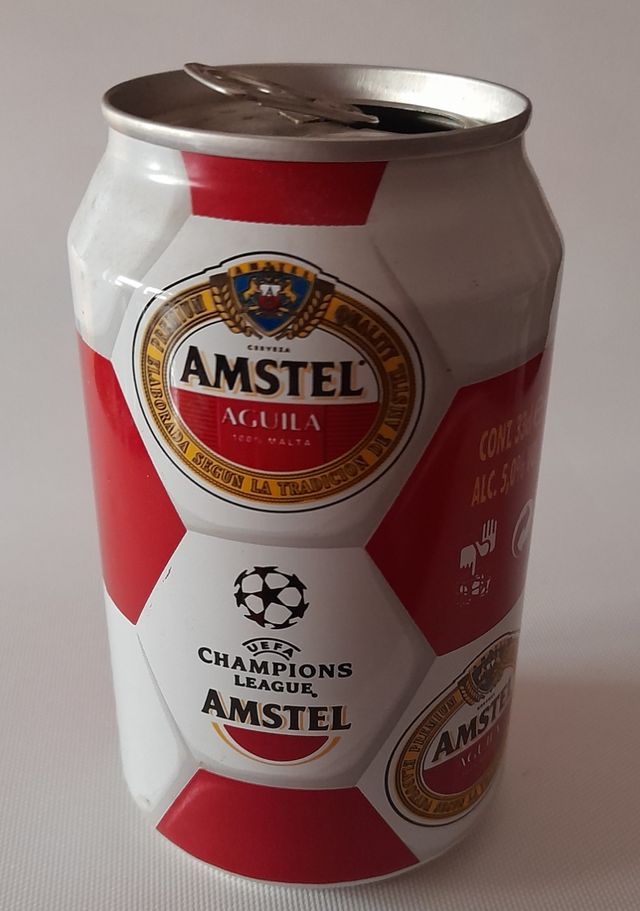 latas Champions league 2003 cervezas Aguila Amstel