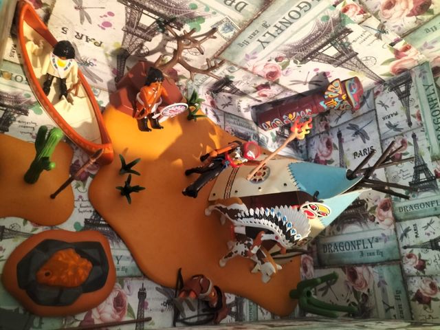 Campamento indio playmobil