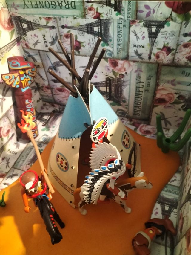 Campamento indio playmobil