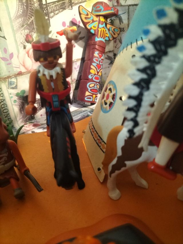 Campamento indio playmobil