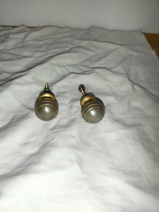 Antiguos tiradores metal latón perilla circulares