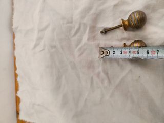 Antiguos tiradores metal latón perilla circulares