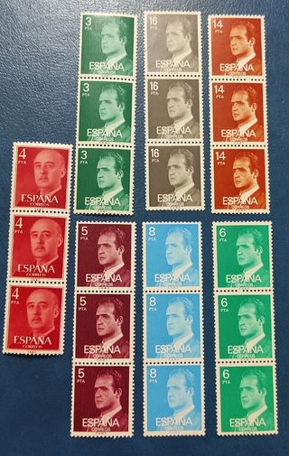 Sellos de España. Rey Juan Carlos I tríptico