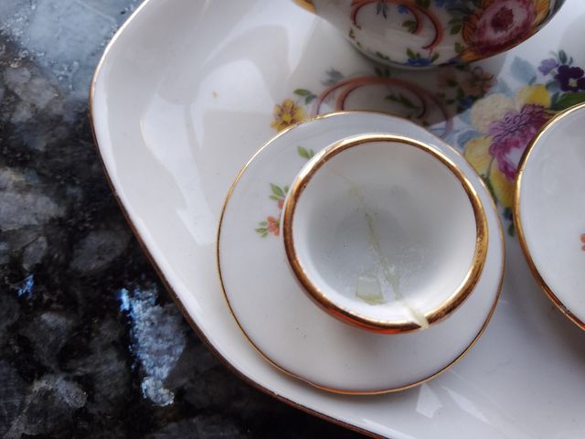 Juego de café porcelana miniatura