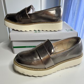 Mocassino argento donna Benetton