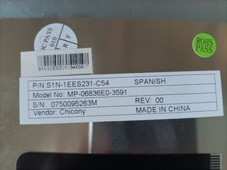 Teclado portátil Chicony nuevo 