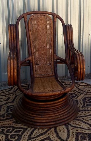 Sillón Bambú, ratán, mimbre, Enmanuelle
