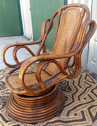 Sillón Bambú, ratán, mimbre, Enmanuelle
