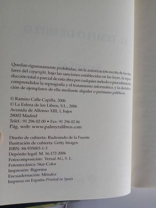 El Templo de Hielo. Ramiro Calle.