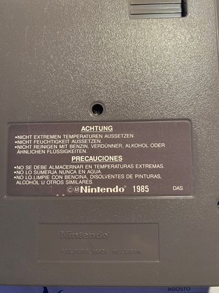 videojuegos nintendo Nese001 1987 versión española