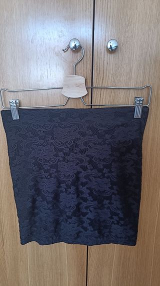 Minifalda negra encaje