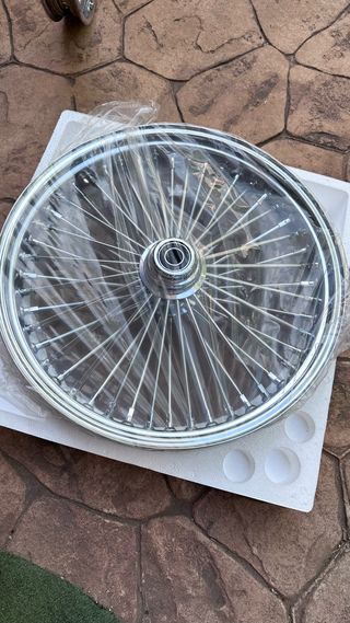 🔵Llanta cromada big spoke harley