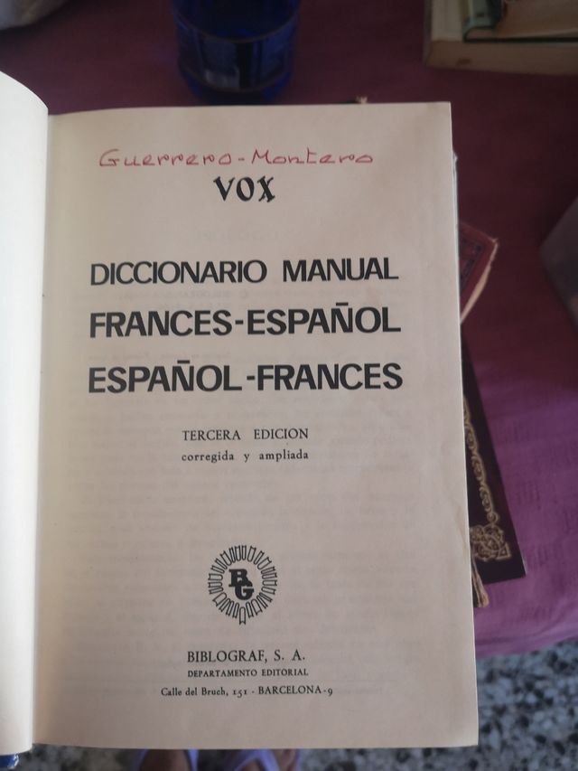 Diccionario de francés y español