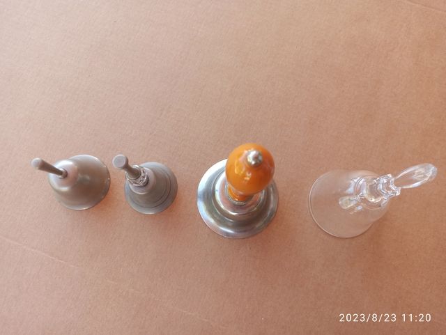 Lote campanas metal y cristal