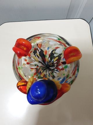 Cuenco de cristal estilo Murano- Payaso vintage