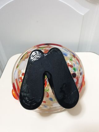 Cuenco de cristal estilo Murano- Payaso vintage