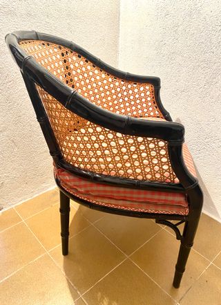 Sillón Bambú Chinese Chippendale años 70