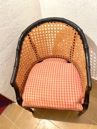 Sillón Bambú Chinese Chippendale años 70