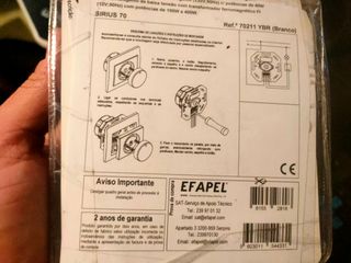 Efapel Sirius 70 variador completo color blanco