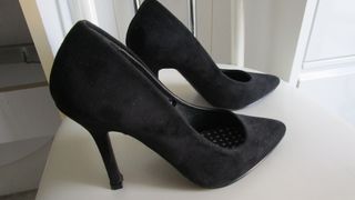 Zapatos de tacón ante negro talla 36
