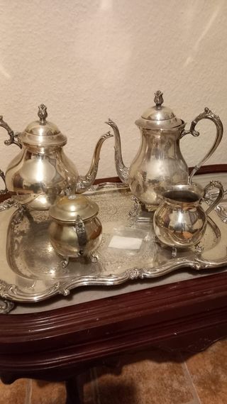 Juego de té de plata 5 piezas