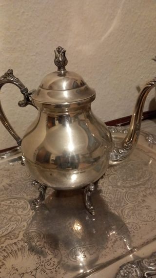 Juego de té de plata 5 piezas