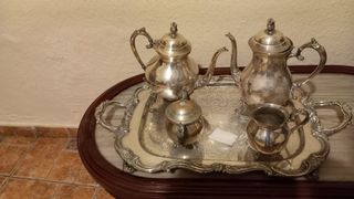 Juego de té de plata 5 piezas