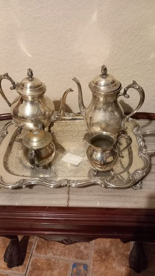 Juego de té de plata 5 piezas