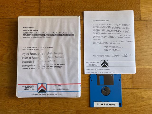 MSX Banker’s Wit disco