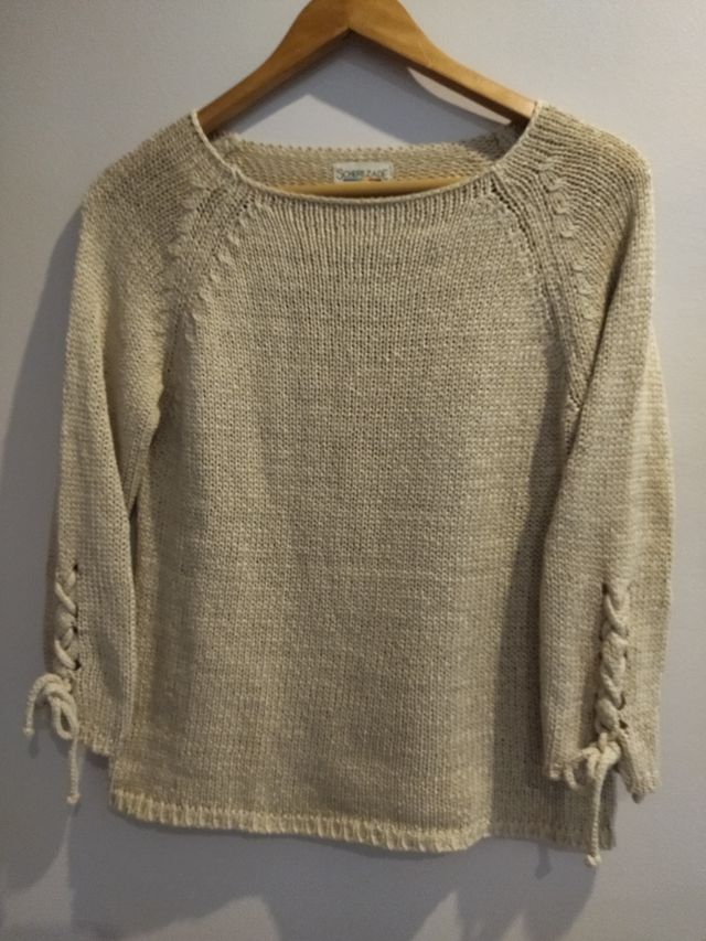 Jersey beige mujer