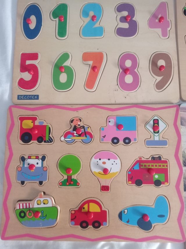 Lote de 4 puzzles de madera