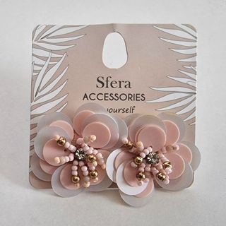 Pendientes flor rosa Sfera sin estrenar