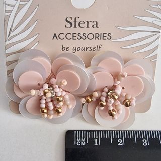 Pendientes flor rosa Sfera sin estrenar