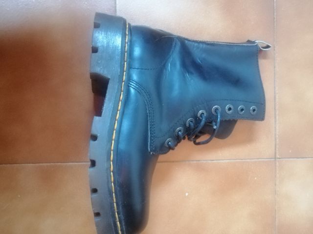 botas de vestir de militar de cuero