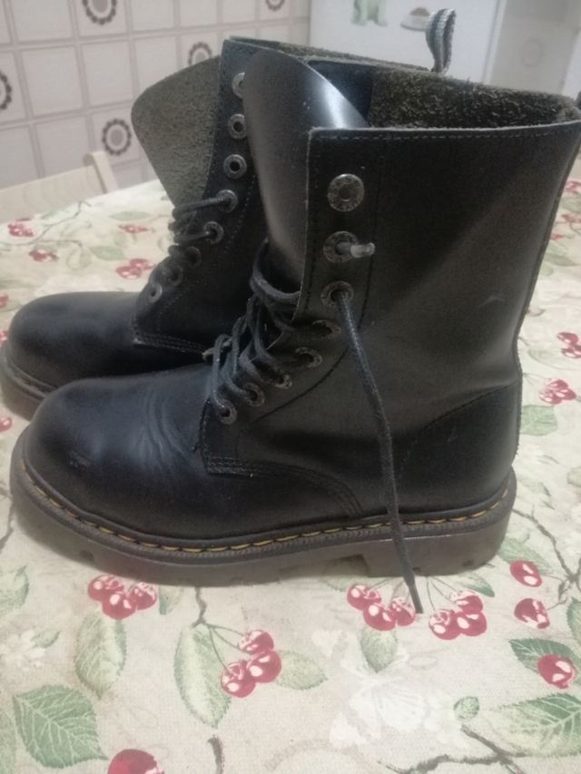 botas de vestir de militar de cuero