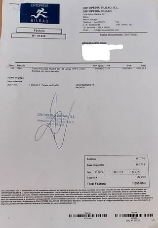 Cama articulada nueva